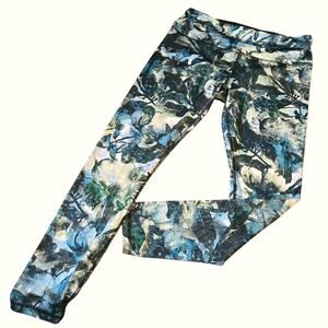 RBX Blue-Green Abstract Print Leggings. Size LG.